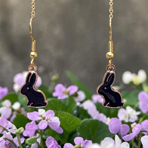 Indio Jewelry Jewelry - Indio Jewelry Little Black Bunny Rabbit Earrings Item #2257